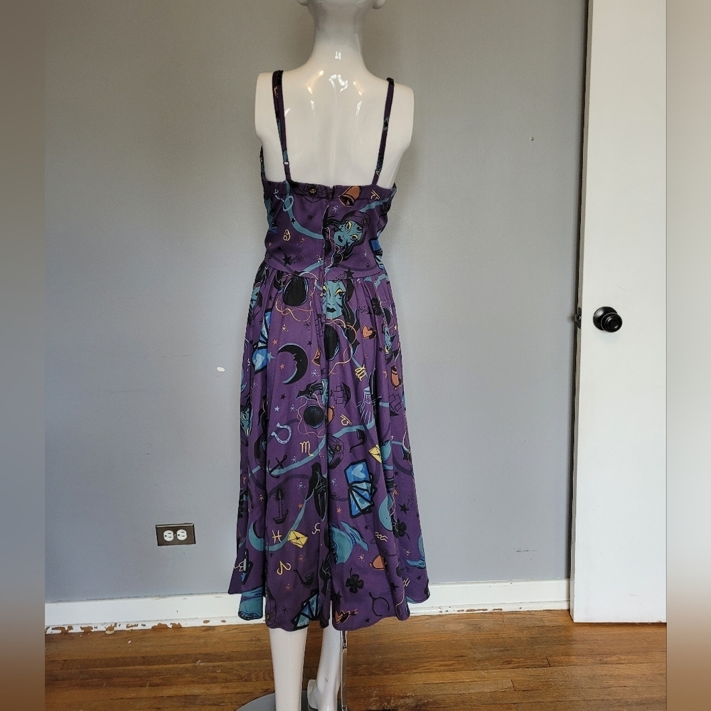 Pinup Couture Ella Dress In Fortune Teller Print, VGUC, Size M - Picture 4 of 8